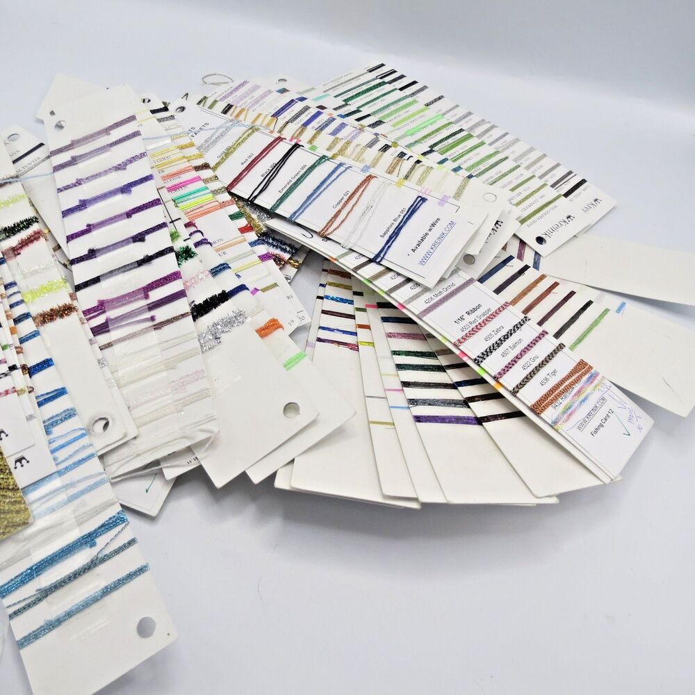 Kreinik Metallic Braid / Filaments / Films Color Cards Thread Indentifier